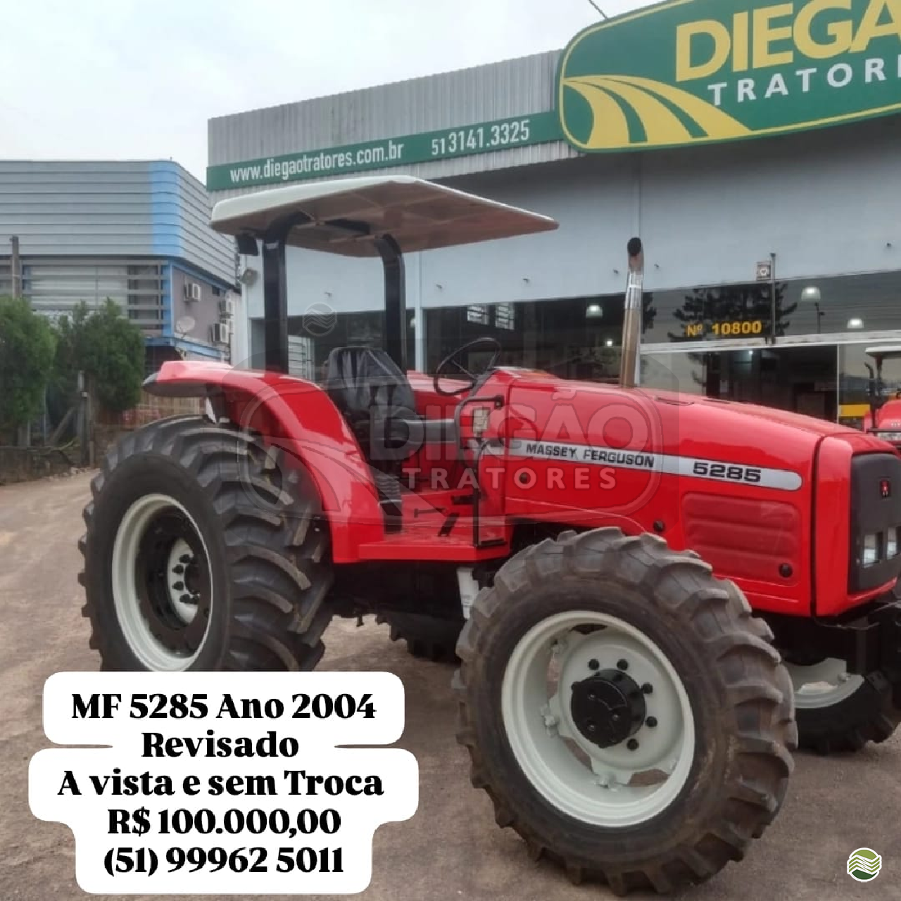 TRATOR MASSEY FERGUSON MF 5285 Tração 4x4 Diegão Tratores PAROBE RIO GRANDE DO SUL RS